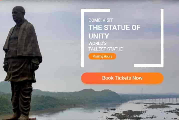 Statue Of Unity Ticket Booking Online 