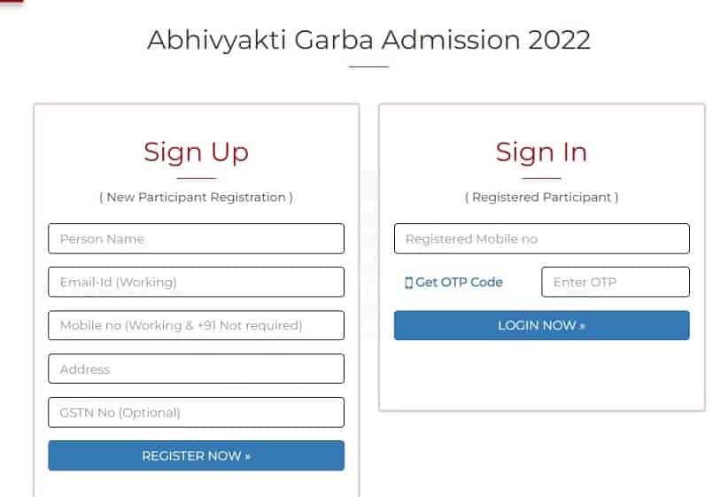 Abhivyakti Garba Registration Online 
